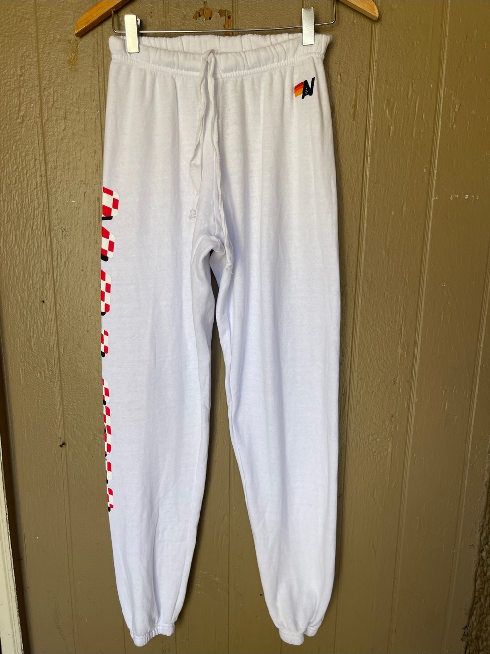 Aviator Nation Malibu Chili Cook-Off Jogger Sweatpants in white Size S